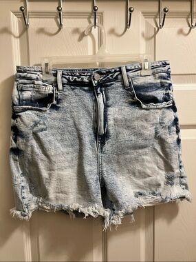 Women’s Light Blue Distressed Denim Jean Shorts